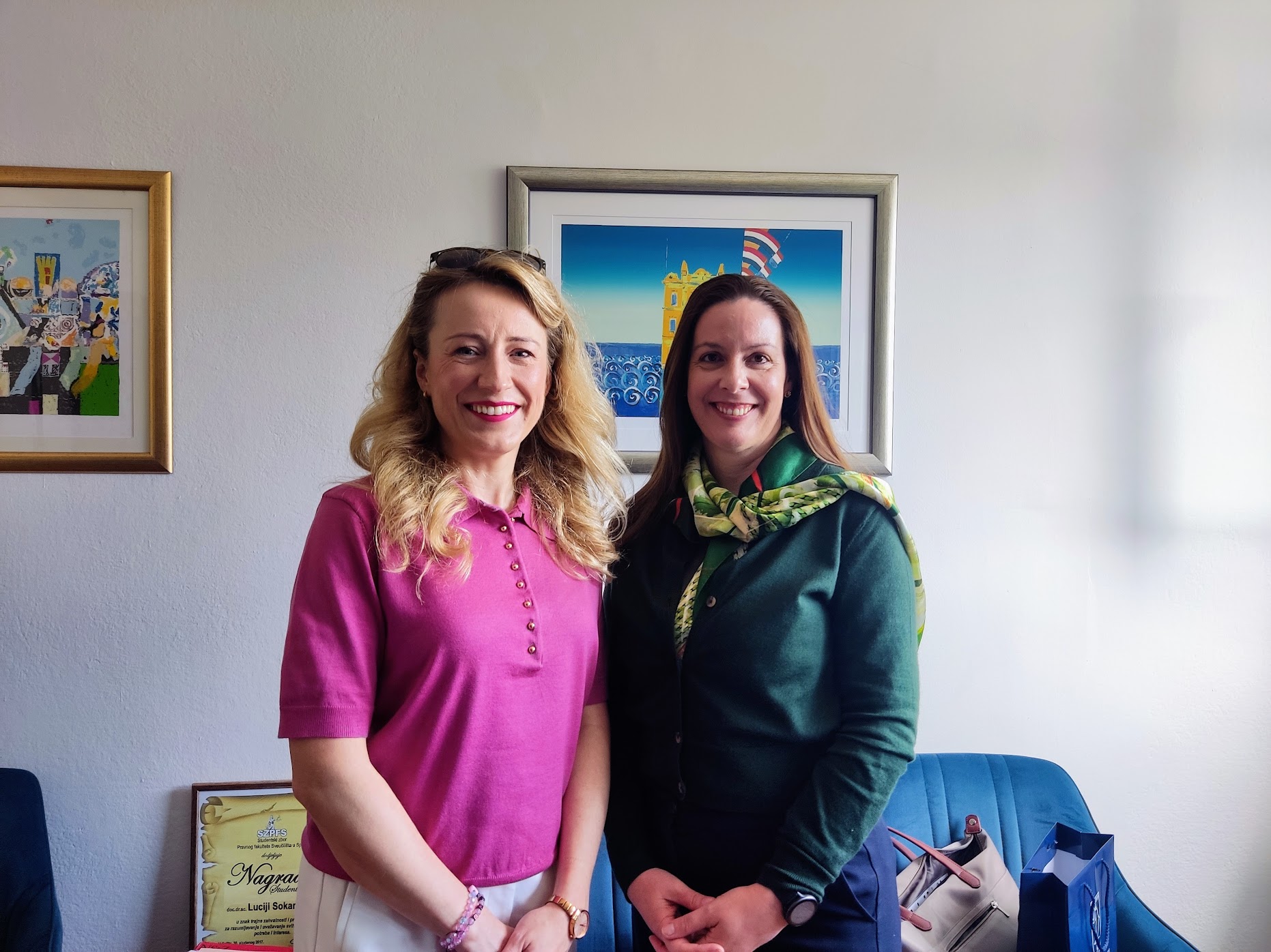 Od prawej: prof. Lucija Sokanović, dr Emilia Jurgielewicz-Delegacz.