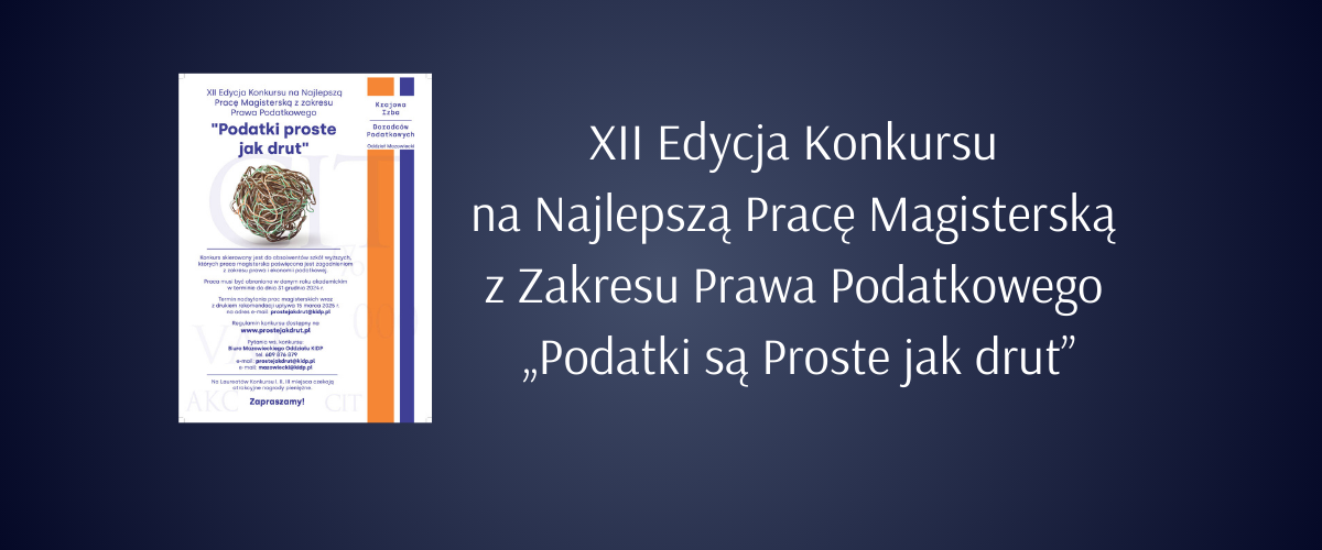 Konkurs "Podatki są Proste jak drut" 