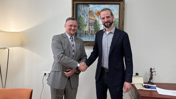 Dziekan Wydziału Prawa UwB – dr hab. Artur Olechno, prof. UwB spotkał się z dr. Sergiyem Panasyukiem