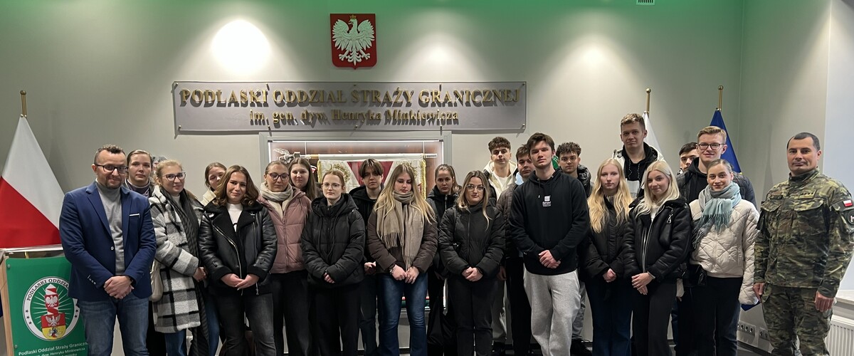 Wizyta studentów kierunku Bezpieczeństwo i Prawo w Podlaskim Oddziale Straży Granicznej