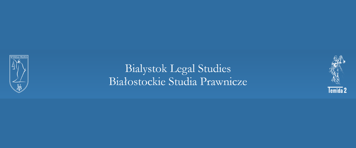 Bialystok Legal Studies Białostockie Studia Prawnicze