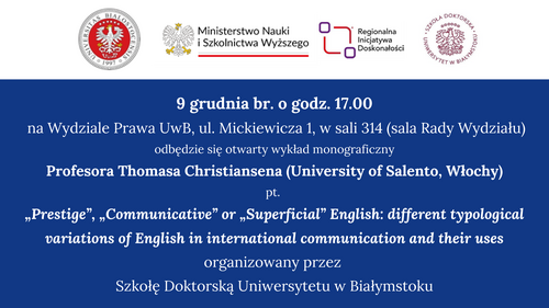 Wykład monograficzny prof. Thomasa Christiansena