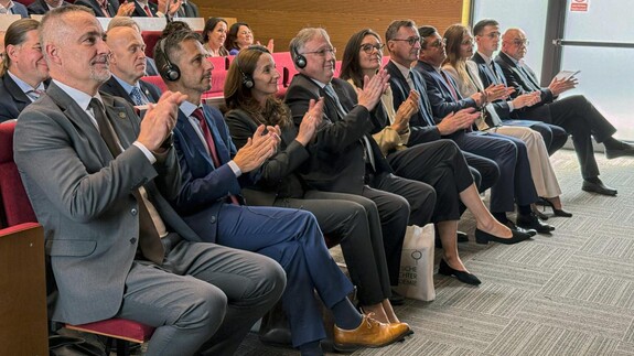 Oliver Servas - Prezes Sądu Okręgowego w Essen, Dyrektor Niemieckiej Akademii Sądownictwa; Nadia-Simona Ţăran – Krajowy Instytut Sądownictwa – Bukareszt; Jean-Philippe Rageade – Dyrektor Akademii Prawa Europejskiego.