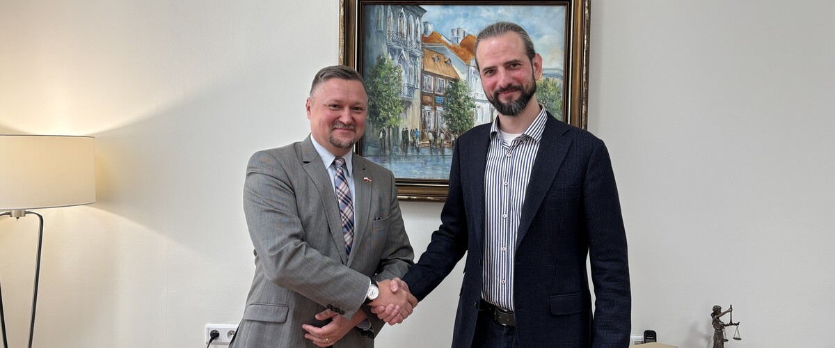 Dziekan Wydziału Prawa UwB – dr hab. Artur Olechno, prof. UwB spotkał się z dr. Sergiyem Panasyukiem