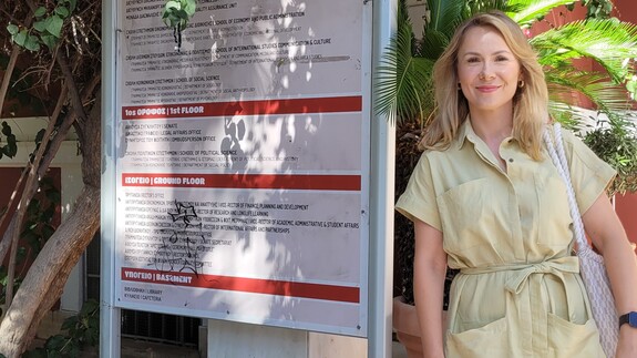Dr Diana Dajnowicz-Piesiecka na Uniwersytecie Panteion w Atenach