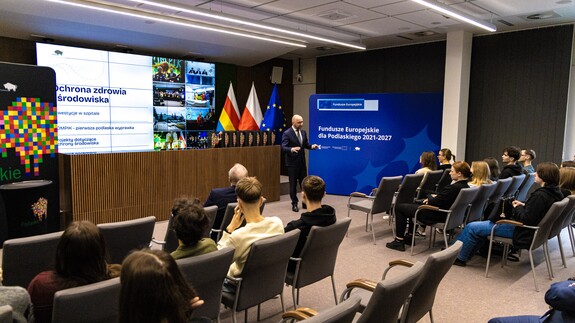 Studenci Wydziału Prawa Uniwersytetu w Białymstoku z wizytą w Urzędzie Marszałkowskim Wojew&oacute;dztwa Podlaskiego