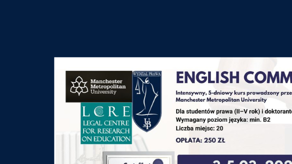 English Common Law Course – kurs prowadzony przez wykładowców Manchester Metropolitan University
