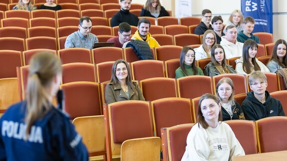 Przedstawiciele Komendy Stołecznej Policji z wizytą na Wydziale Prawa Uniwersytetu w Białymstoku