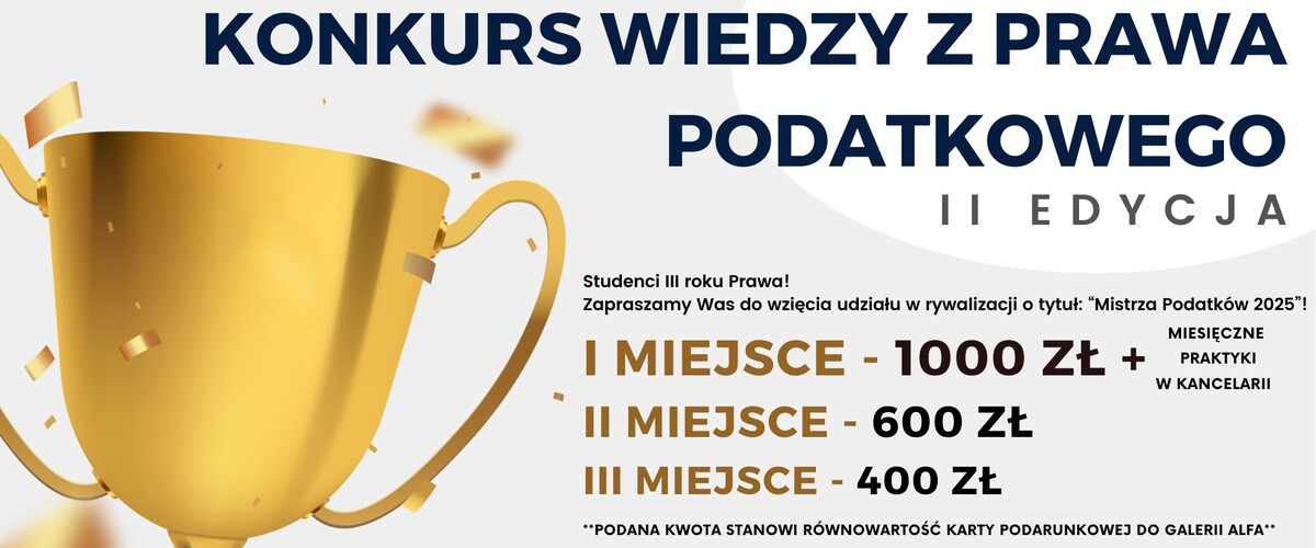 plakat - Konkurs Wiedzy z Prawa Podatkowego