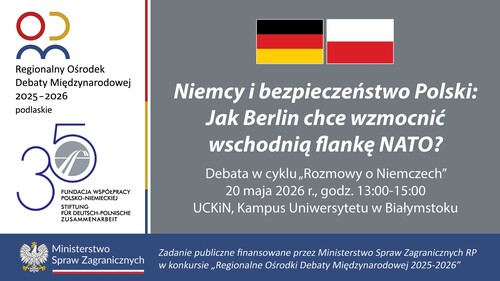 Kolejna odsłona cyklu „Rozmowy o Niemczech” już 20 maja w UCKiN