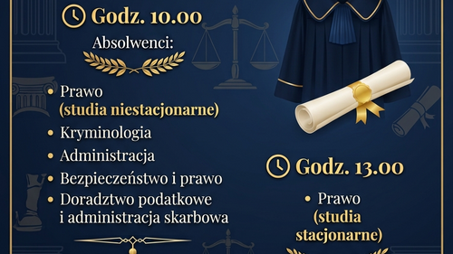 Dyplomatorium 2026 na Wydziale Prawa - wyjątkowe święto absolwentów już 17 lipca! - grafika promująca wydarzenie