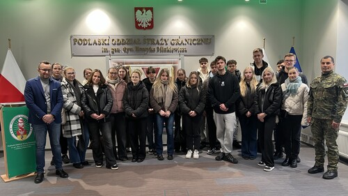 Wizyta studentów kierunku Bezpieczeństwo i Prawo w Podlaskim Oddziale Straży Granicznej