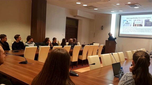 Spotkanie Dziekana Wydziału Prawa UwB - dr. hab. Artura Olechno, prof. UwB z prof. Thomasem Christiansenem