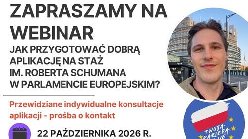Jak skutecznie przygotować się do stażu Schumana? MSZ zaprasza na bezpłatny webinar