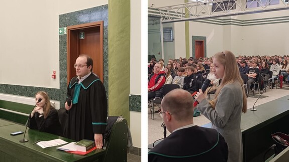  Udział Student&oacute;w Wydziału Prawa w symulacji rozprawy w ramach Dni Edukacji w Sądzie Rejonowym w Białymstoku