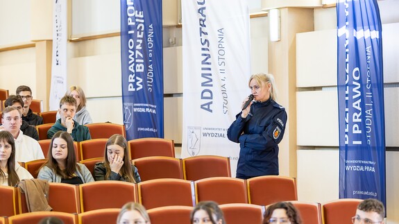 Przedstawiciele Komendy Stołecznej Policji z wizytą na Wydziale Prawa Uniwersytetu w Białymstoku