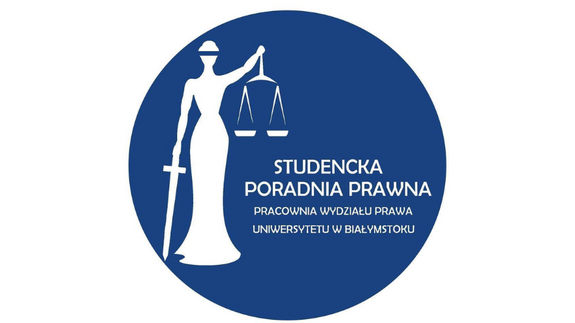Logotyp Studenckiej Poradni Prawnej - Pracowni Wydziału Prawa UwB.