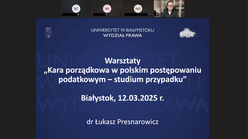 „Kara porządkowa w polskim postępowaniu podatkowym&#34; - studium przypadku