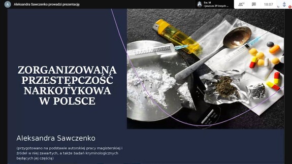Relacja ze spotkanie SKNP „Zakazane środki – zorganizowana przestępczość narkotykowa”