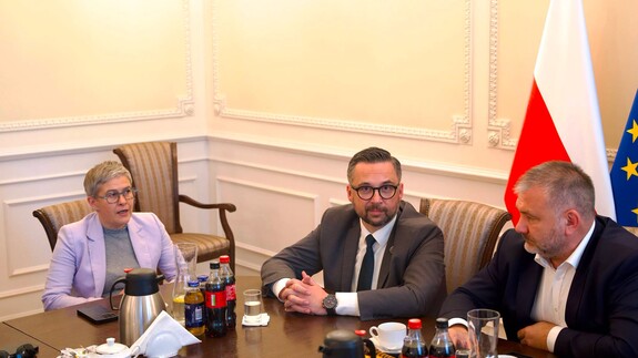 Spotkanie Konferencji Dziekan&oacute;w Uniwersyteckich Publicznych Wydział&oacute;w Prawa z Ministrem Sprawiedliwości Waldemarem Żurkiem, Ministrem Nauki i Szkolnictwa Wyższego - dr. Marcinem Kulaskiem oraz prof. Marią Mr&oacute;wczyńską - Podsekretarz Stanu