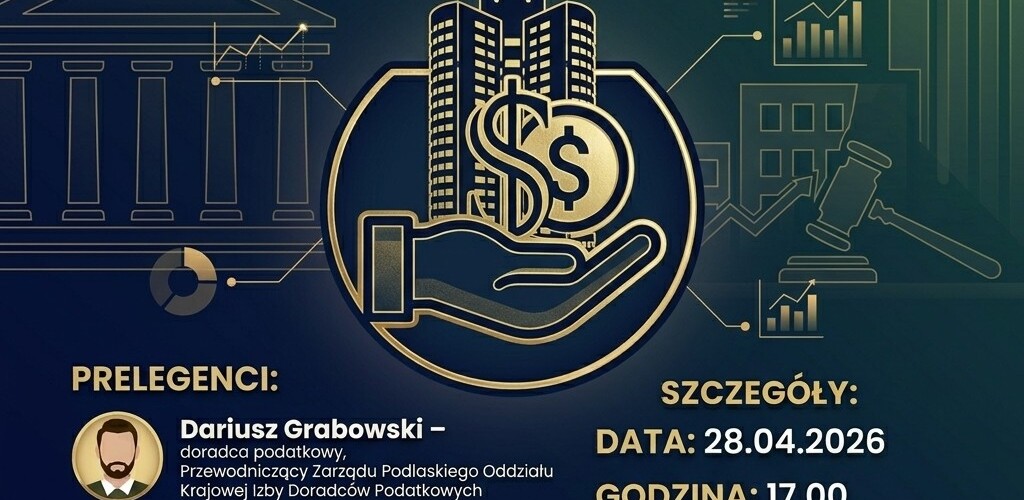 "Wyzwania prawno-podatkowe w prowadzeniu spółki kapitałowej" - plakat promujący wydarzenie