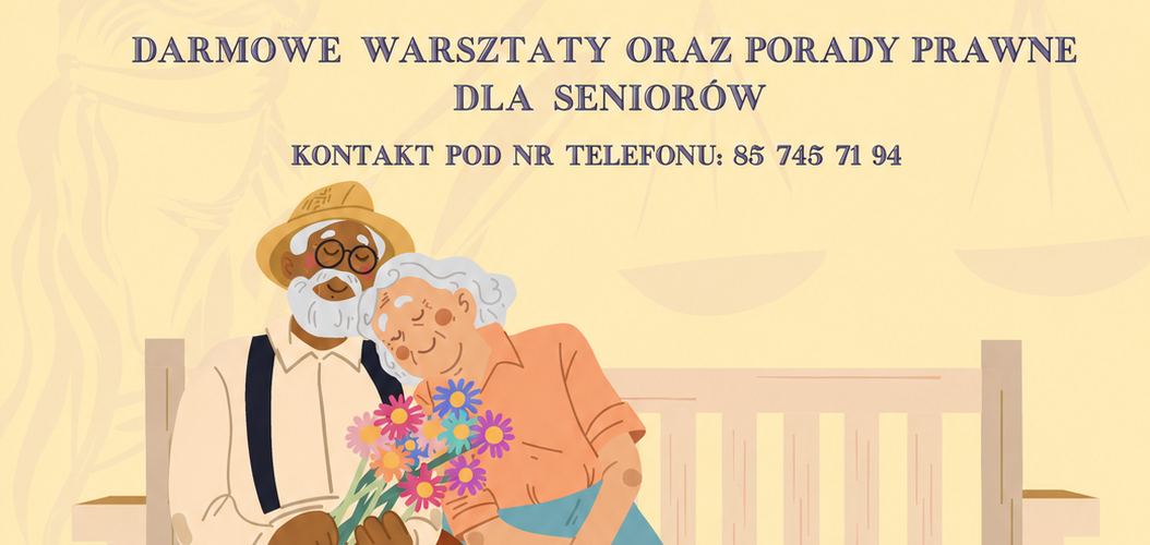 Projekt "Z prawem na Ty - program edukacyjny dla seniorów cz. II" - plakat promujący przedsięwzięcie