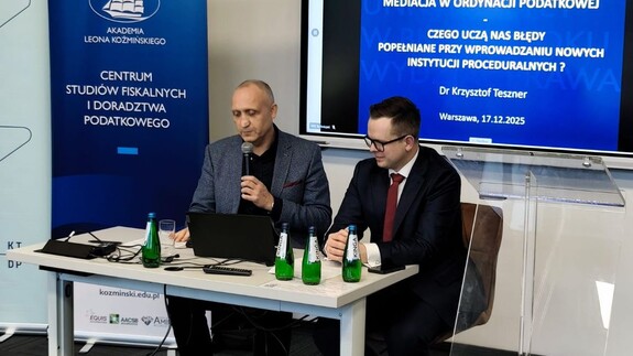 Udział przedstawicieli Wydziału Prawa UwB w konferencji "Mediacja w prawie podatkowym - w poszukiwaniu r&oacute;wnowagi między interesem publicznym a ważnym interesem podatnika"