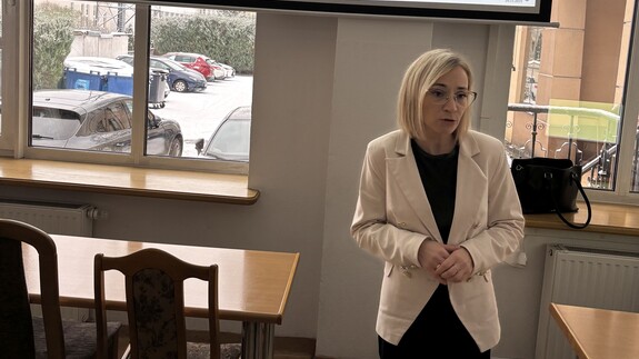 Prelekcja podkom. Eweliny Wiśniewskiej – Kierownika Sekcji Psychologów Komendy Wojewódzkiej Policji w Białymstoku