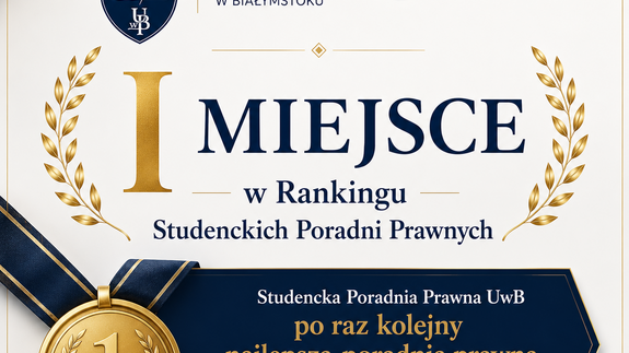 Studencka Poradnia Prawna UwB ponownie najlepsza w Polsce