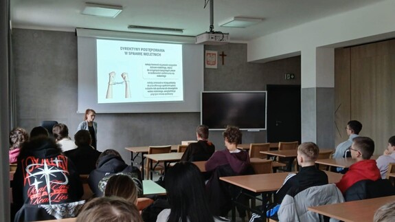 Zajęcia z prawa karnego i kryminologii w w Zespole Szkół Technicznych im. gen. W. Andersa w Białymstoku