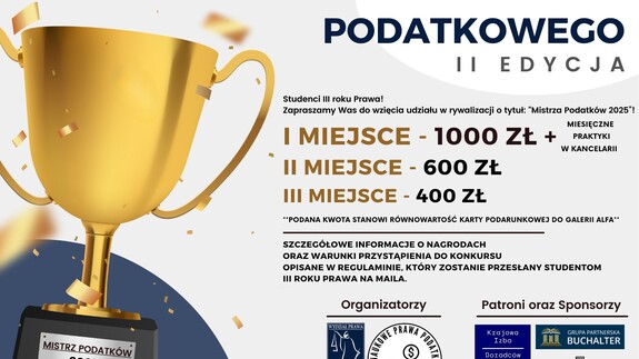 plakat - Konkurs Wiedzy z Prawa Podatkowego