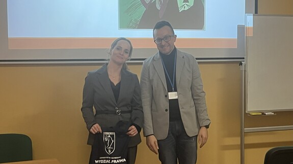 Spotkanie student&oacute;w kierunku Bezpieczeństwo i Prawo z Przedstawicielką Komendy Wojew&oacute;dzkiej Policji w Białymstoku