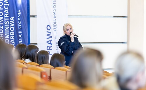 Przedstawiciele Komendy Stołecznej Policji z wizytą na Wydziale Prawa Uniwersytetu w Białymstoku