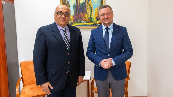 Wtorkowe spotkanie Dziekana Wydziału Prawa UwB - dr. hab. Artura Olechno, prof. UwB z Dziekanem Wydziału Prawa Uniwersytetu w Balıkesir w Turcji - prof. dr. Mustafą Yasanem