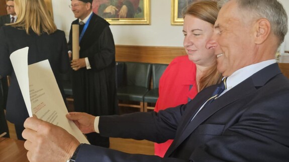 Prof. dr hab. Leonard Etel z Wydziału Prawa UwB z tytułem doktora honoris causa Uniwersytetu Masaryka w Brnie!