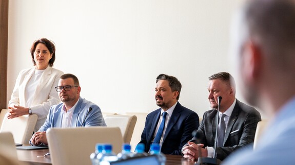 Spotkanie w formule okrągłego stołu pt.: &bdquo;Prawo blisko obywatela - Punkt RPO na Wydziale Prawa UwB jako przestrzeń wsp&oacute;łpracy, edukacji i dobrej administracji&rdquo; na Wydziale Prawa UwB (foto: Bartłomiej Gawron)
