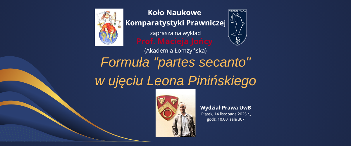 Wykład Prof. Macieja Jońcy pt.:  już 14. listopada 2025 r. - plakat zapowiadający wydarzenie