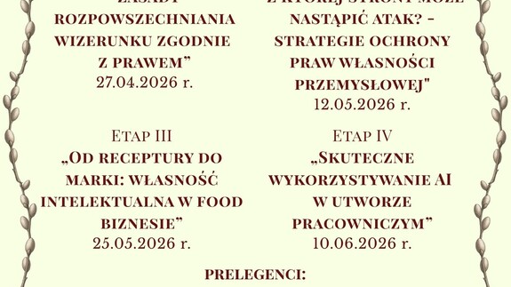Certyfikowany Cykl Warsztat&oacute;w Praktycznych pod nazwą "Wiosna z IP" - grafika gł&oacute;wna