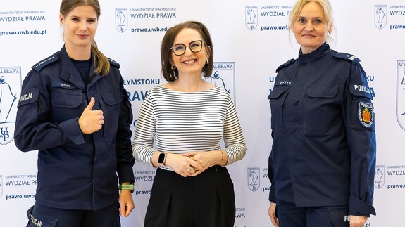 Przedstawiciele Komendy Stołecznej Policji z wizytą na Wydziale Prawa Uniwersytetu w Białymstoku