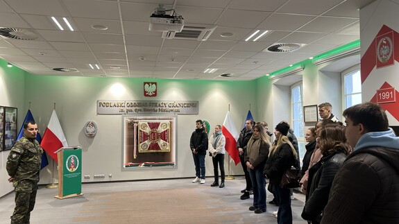Wizyta studentów kierunku Bezpieczeństwo i Prawo w Podlaskim Oddziale Straży Granicznej