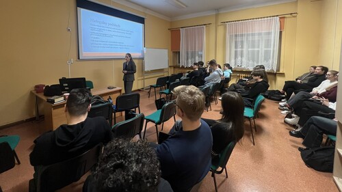 Spotkanie studentów kierunku Bezpieczeństwo i Prawo z Przedstawicielką Komendy Wojewódzkiej Policji w Białymstoku