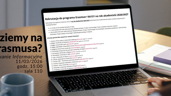 Spotkanie informacyjne na temat wyjazdów w ramach programu Erasmus+ w roku akademickim 2026/2027