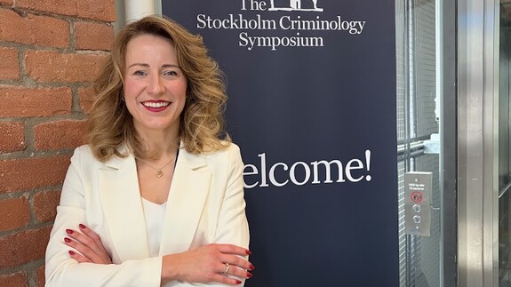 dr Emilia Jurgielewicz-Delegacz podczas Sztokholmskiego Sympozjum Kryminologicznego