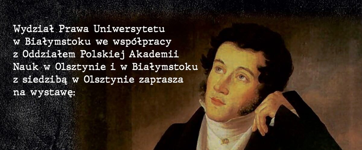 "Prawo rzymskie w twórczości Adama Mickiewicza" - plakat promujący wystawę