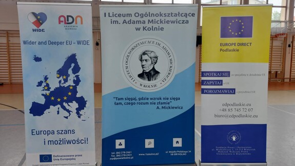 Dzień Europy w I LO w Kolnie z Wydziałem Prawa UwB