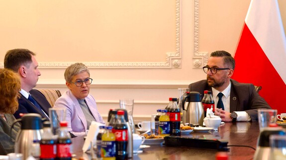 Spotkanie Konferencji Dziekan&oacute;w Uniwersyteckich Publicznych Wydział&oacute;w Prawa z Ministrem Sprawiedliwości Waldemarem Żurkiem, Ministrem Nauki i Szkolnictwa Wyższego - dr. Marcinem Kulaskiem oraz prof. Marią Mr&oacute;wczyńską - Podsekretarz Stanu