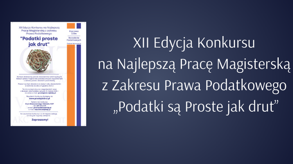 Konkurs &#34;Podatki są Proste jak drut&#34; 