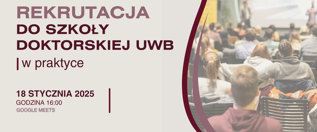 Rekrutacja do Szkoły Doktorskiej UwB - plakat