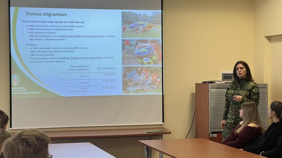 Wizyta studentów kierunku Bezpieczeństwo i Prawo w Podlaskim Oddziale Straży Granicznej