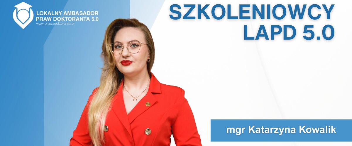 Mgr Katarzyna Kowalik z Katedry Prawa Handlowego - wykonawcą w projekcie ministerialnym